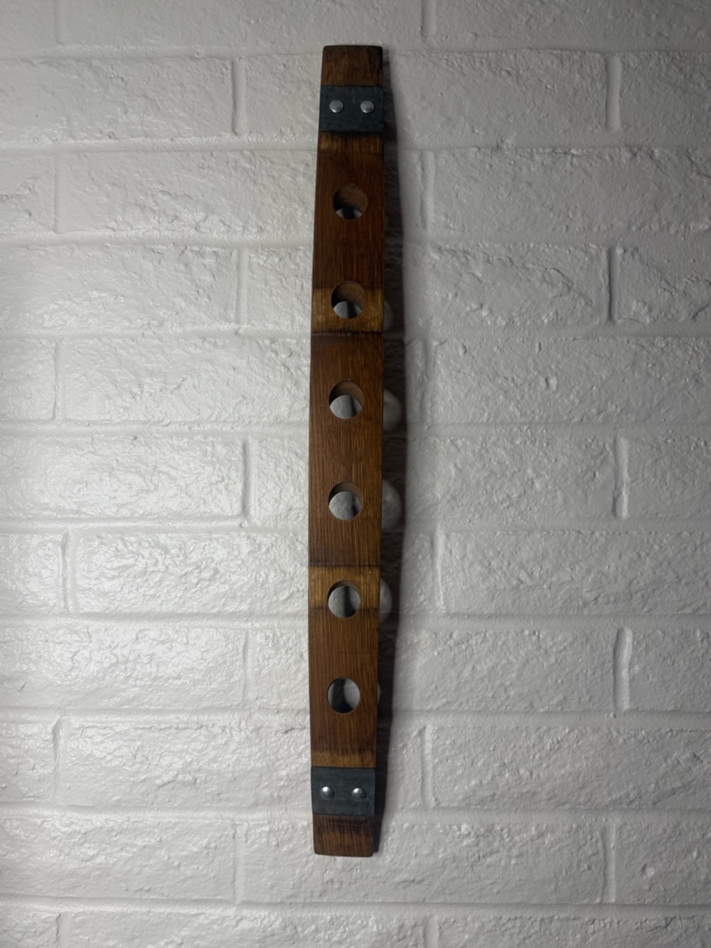 Wine Barrel Stave Wall 6 Wine Bottle Holder Reclaimed Barrel Rustic